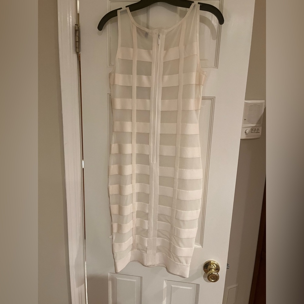 Valiant Paris Cream bandage dress